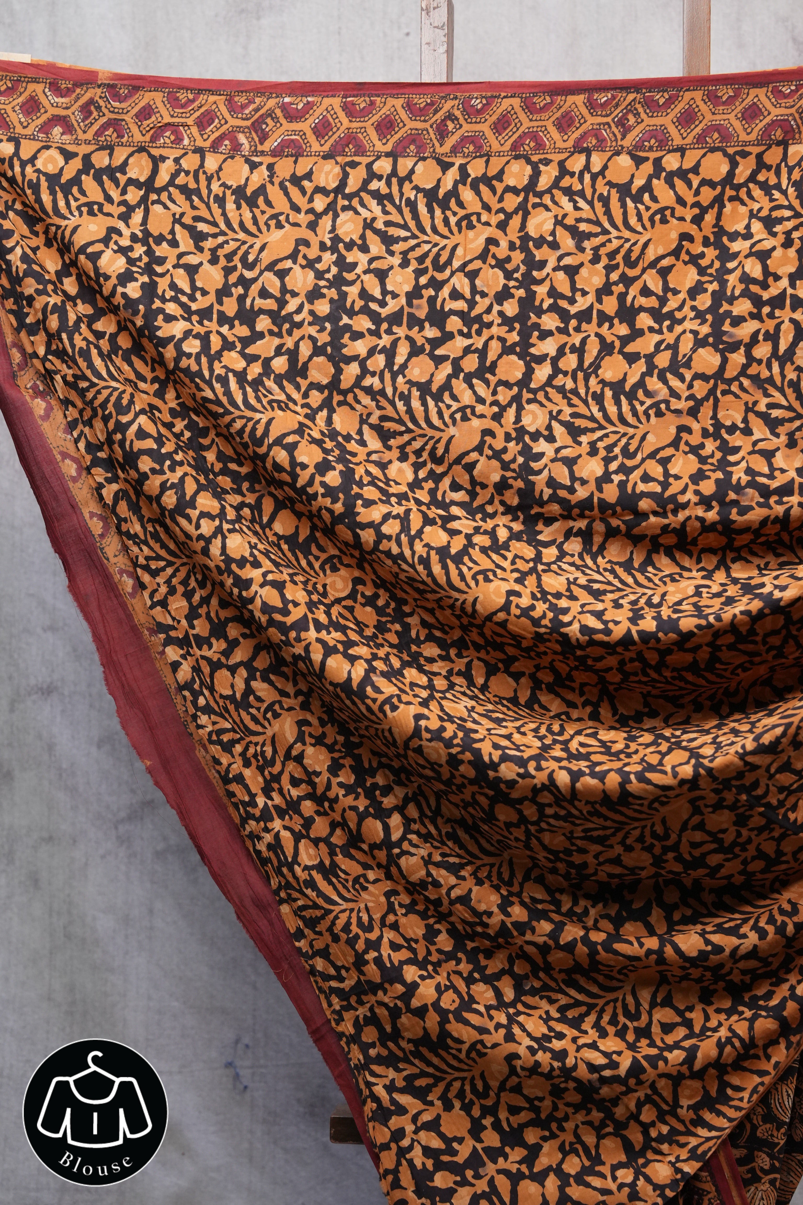 Black HBP Cotton Saree - SRBCS2516