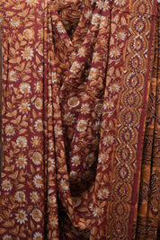 Maroon HBP Cotton Saree - SRMCS2517