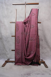 Watermelon Pink HBP Cotton Saree - SRWPCS2519