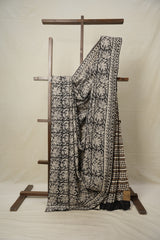 Black HBP Cotton Saree - SRBCS2891