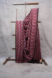 Watermelon Pink HBP Cotton Saree - SRWPCS2520