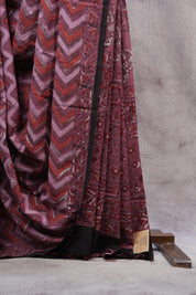 Watermelon Pink HBP Cotton Saree - SRWPCS2520