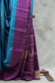 Teal Blue Kanjeevaram Silk Saree-SRTBKSS707