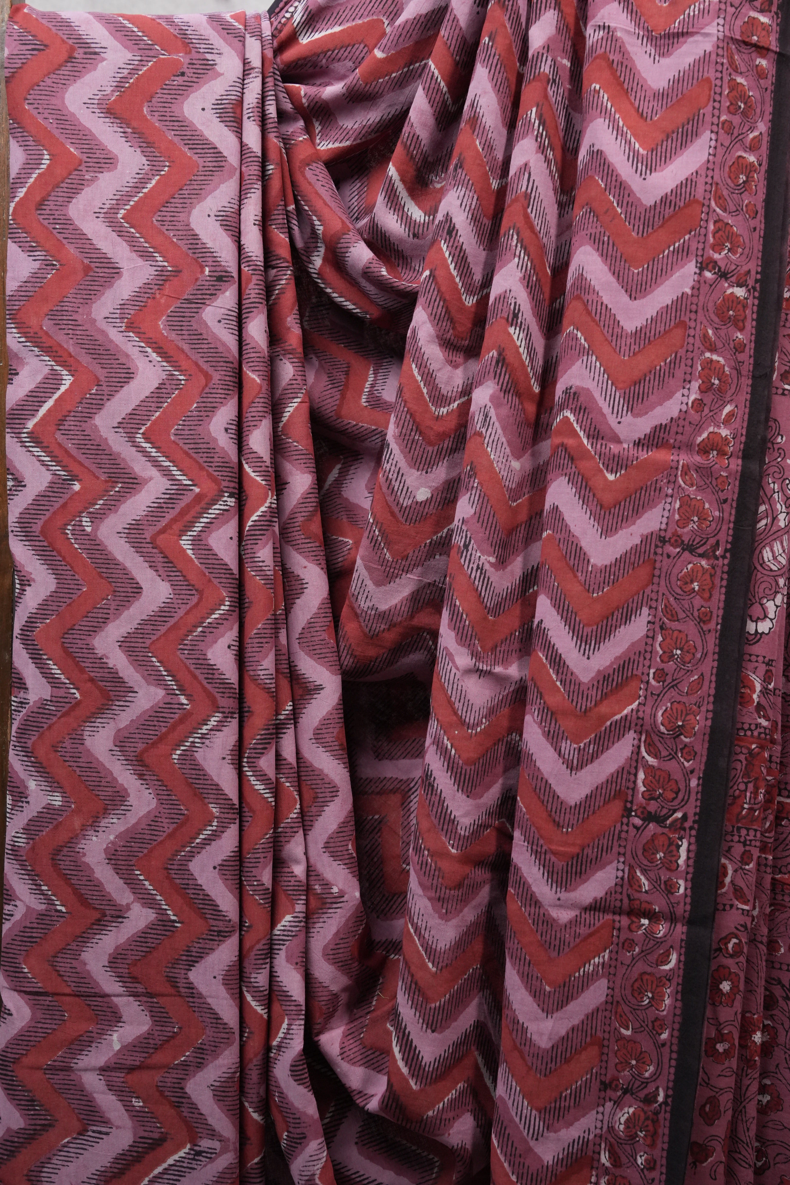 Watermelon Pink HBP Cotton Saree - SRWPCS2520