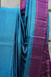 Teal Blue Kanjeevaram Silk Saree-SRTBKSS707