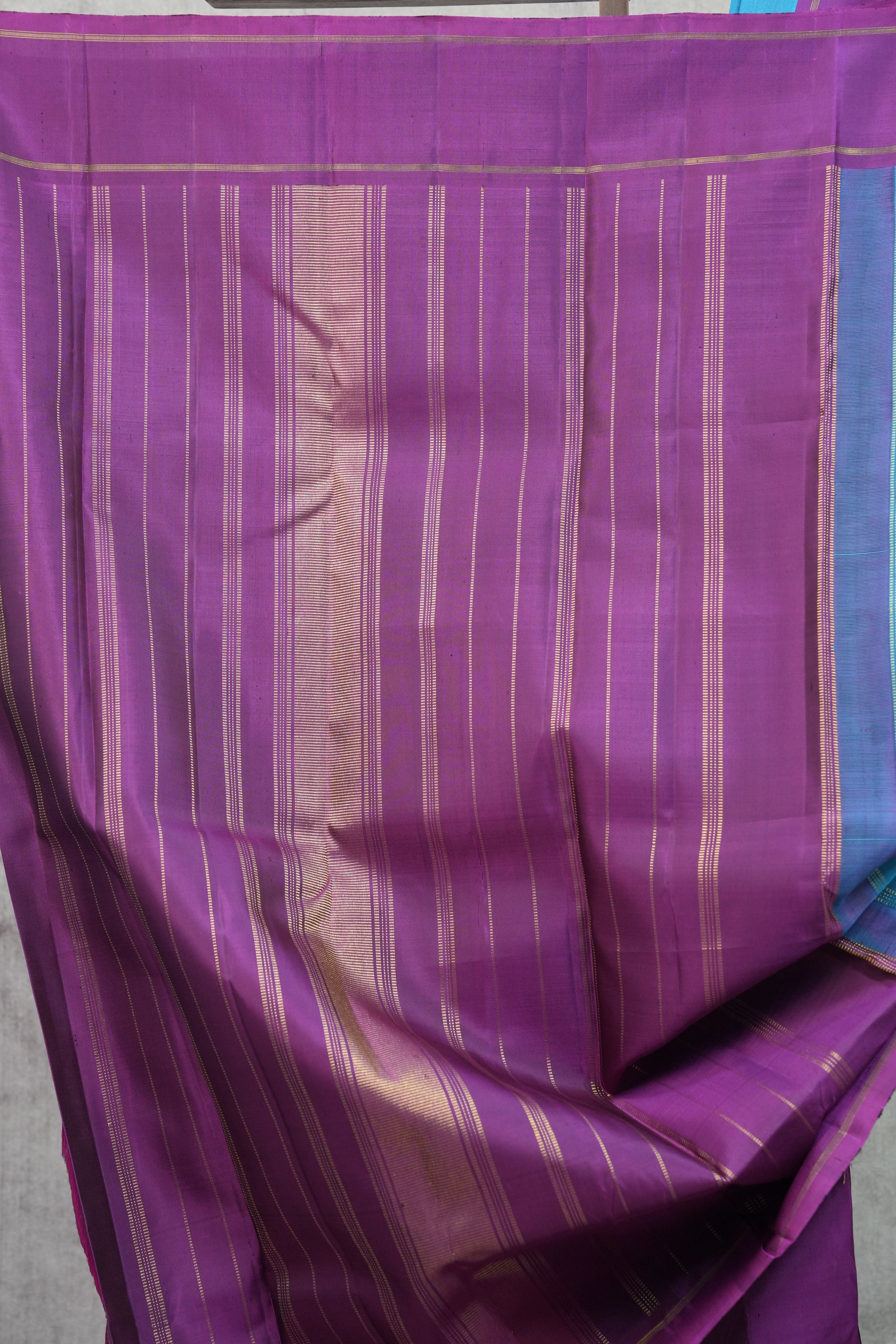 Teal Blue Kanjeevaram Silk Saree-SRTBKSS707