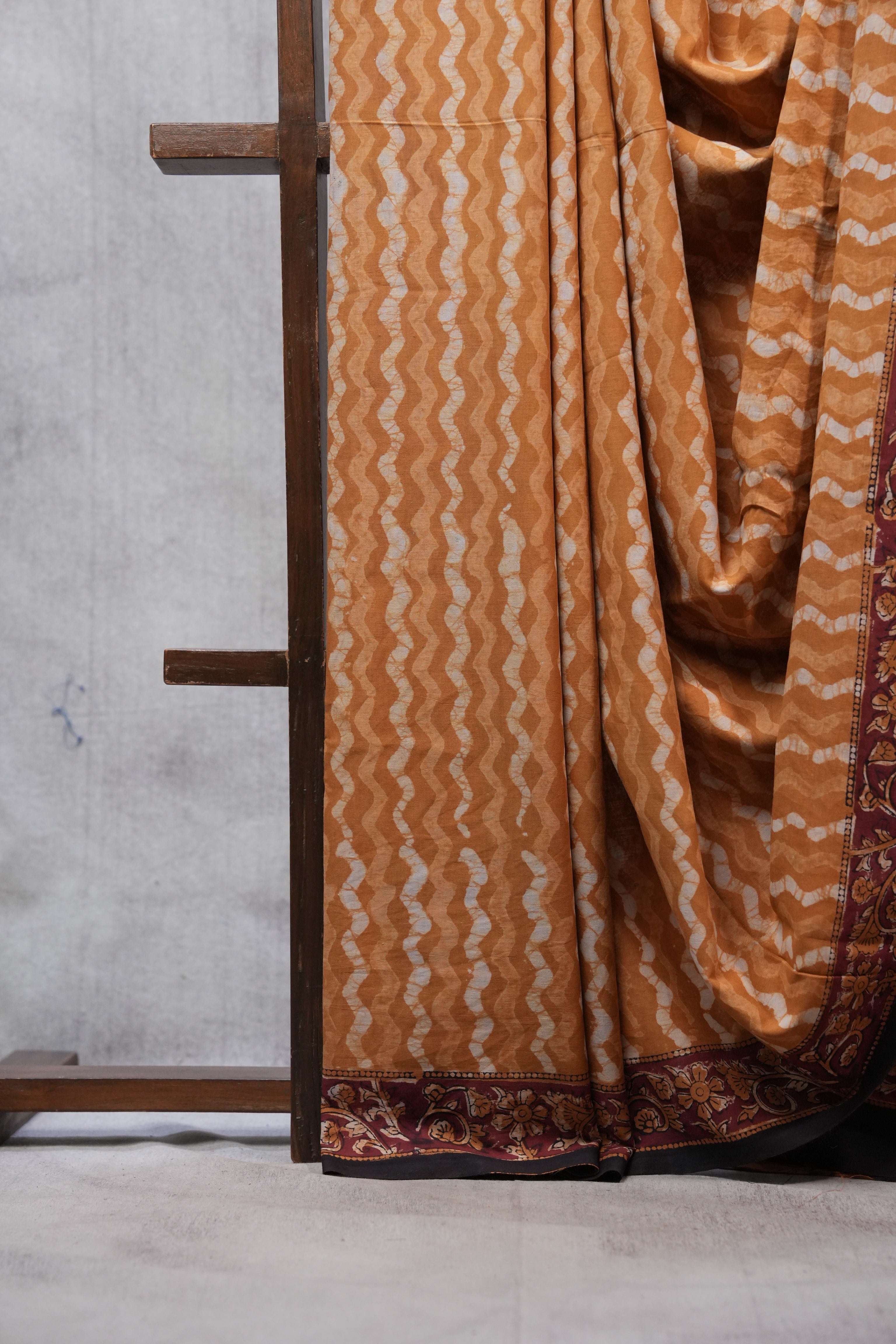 Pale Orange HBP Cotton Saree - SRPOCS2518