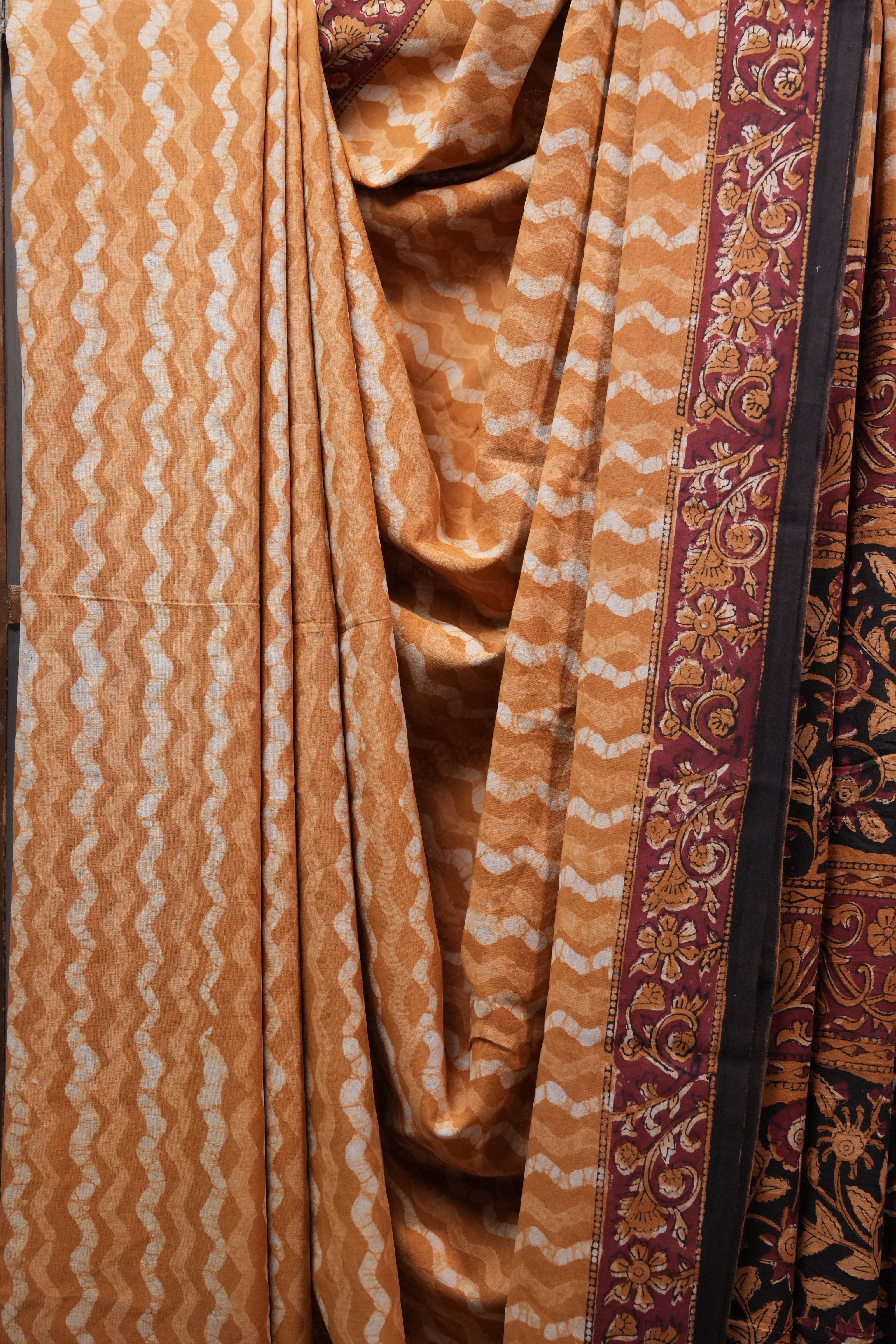 Pale Orange HBP Cotton Saree - SRPOCS2518
