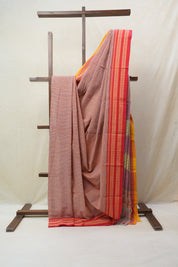 Pink Big Checks Cotton Patteda Anchu Saree - SRPPAS249