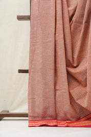 Pink Big Checks Cotton Patteda Anchu Saree - SRPPAS249