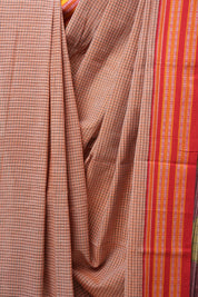 Pink Big Checks Cotton Patteda Anchu Saree - SRPPAS249