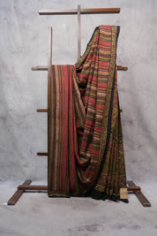 Multicolor HBP Cotton Saree - SRMCS2513