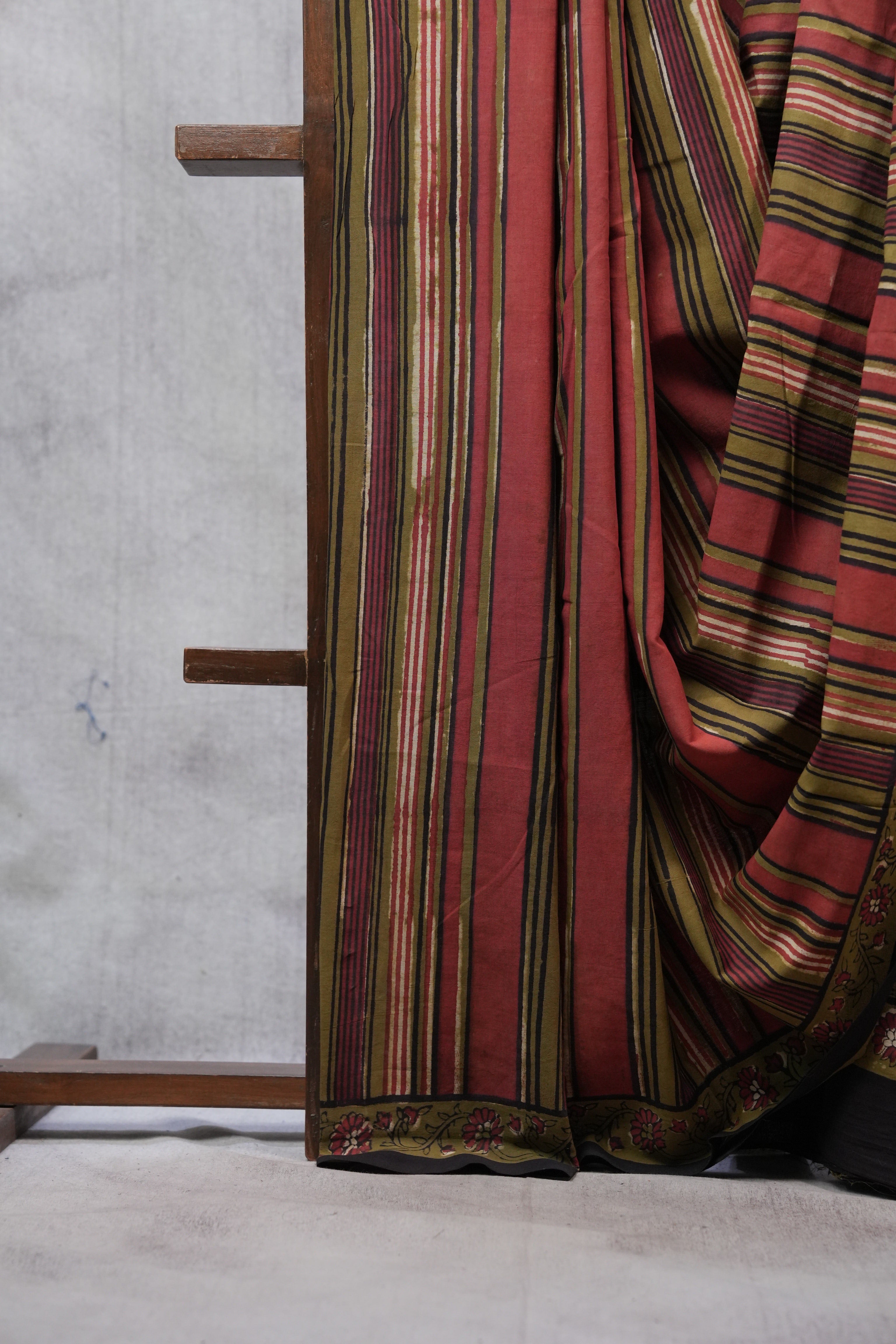 Multicolor HBP Cotton Saree - SRMCS2513