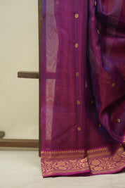 Dual Tone Purple Chanderi Tissue Silk Saree - SRDTPCTS367