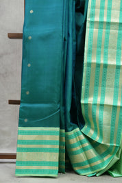 Peacock Green Kanjeevaram Silk Saree-SRPGKSS741
