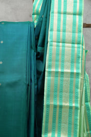 Peacock Green Kanjeevaram Silk Saree-SRPGKSS741
