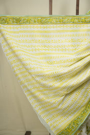 White HBP Cotton Saree - SRWCS3712