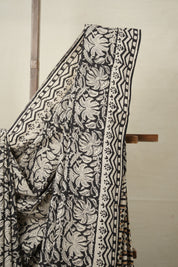 Black HBP Cotton Saree - SRBCS2891