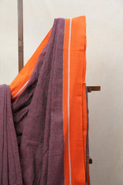 Maroon Small Checks Cotton Patteda Anchu Saree - SRMPAS259