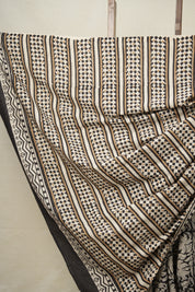 Black HBP Cotton Saree - SRBCS2891