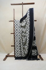 White Pochampalli Cotton Ikat Saree - SRWPCIS503
