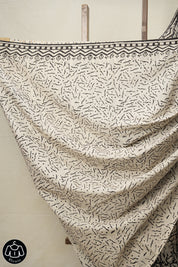 Black HBP Cotton Saree - SRBCS2891