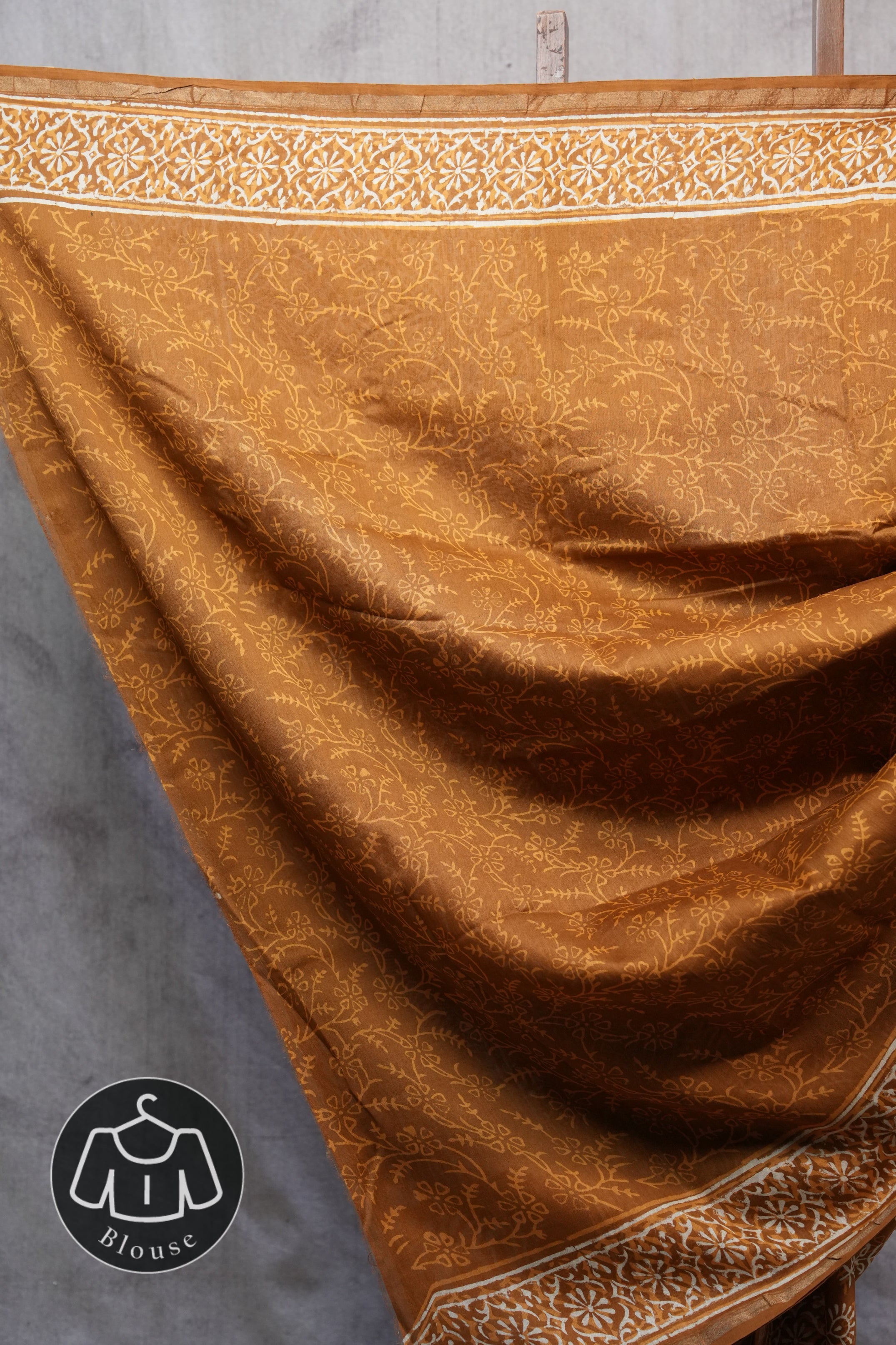 Mustard Yellow HBP Chanderi Cotton Silk Saree With Chanderi Border - SRMYCS1172