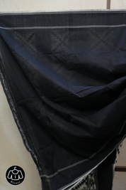 White Pochampalli Cotton Ikat Saree - SRWPCIS503