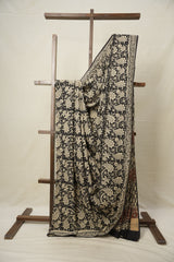 Black HBP Cotton Saree - SRBCS2890