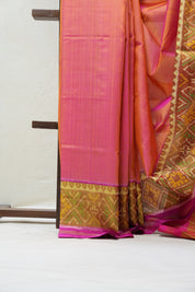 Two Tone Pink Rajkot Patola Silk Saree - SRTTPRPSS372