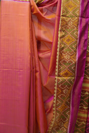 Two Tone Pink Rajkot Patola Silk Saree - SRTTPRPSS372
