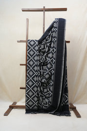 Black Pochampalli Cotton Ikat Saree - SRBPCIS501