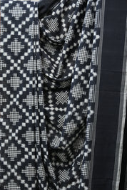 Black Pochampalli Cotton Ikat Saree - SRBPCIS501
