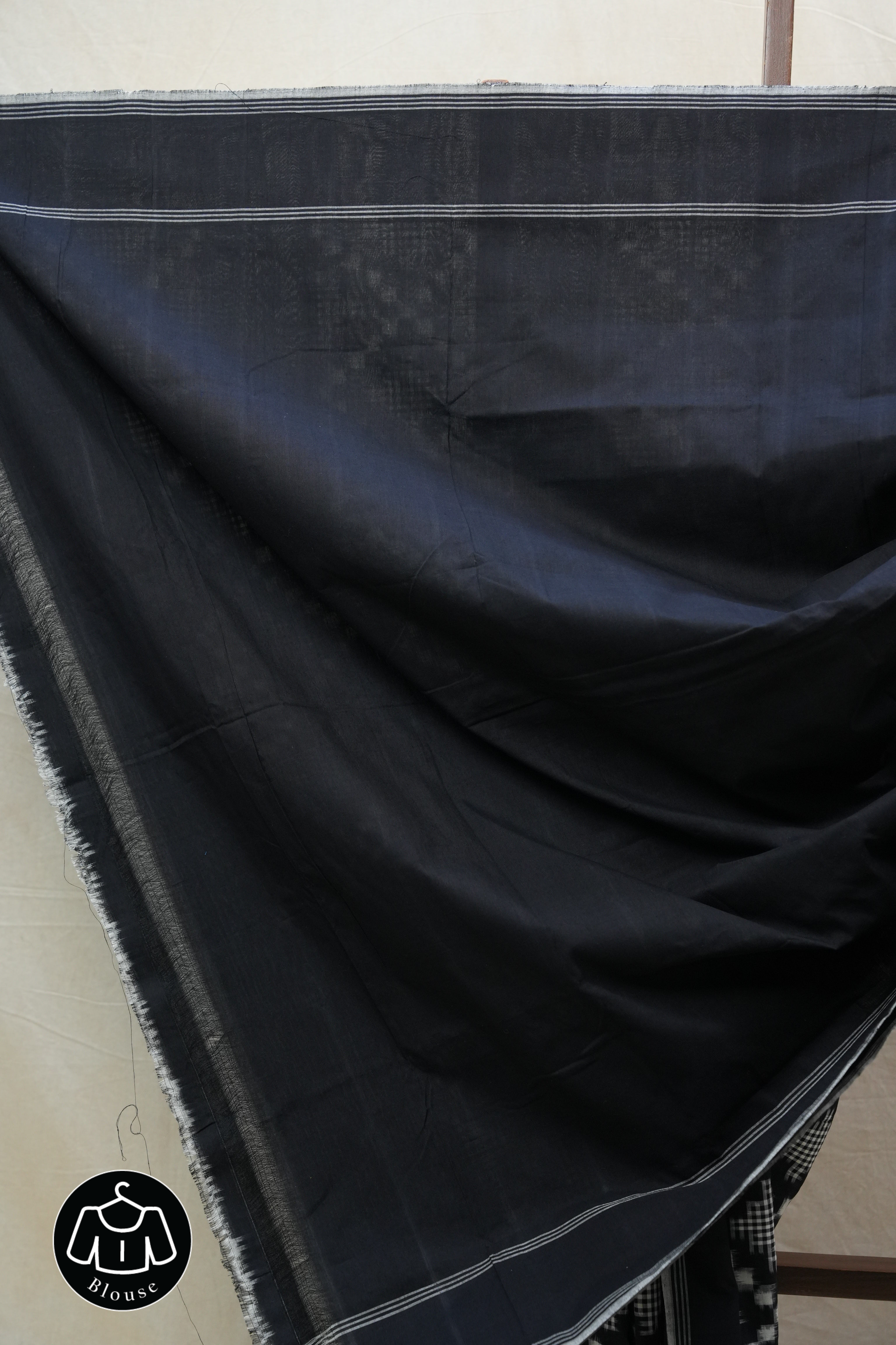 Black Pochampalli Cotton Ikat Saree - SRBPCIS501