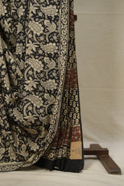 Black HBP Cotton Saree - SRBCS2890
