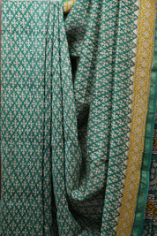Green HBP Chanderi Cotton Silk Saree With Chanderi Border - SRGCS1162