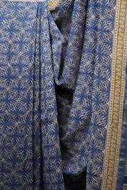 Blue HBP Chanderi Cotton Silk Saree With Chanderi Border - SRBCS1163