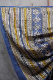 Blue HBP Chanderi Cotton Silk Saree With Chanderi Border - SRBCS1163