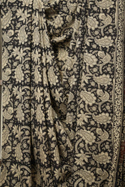 Black HBP Cotton Saree - SRBCS2890