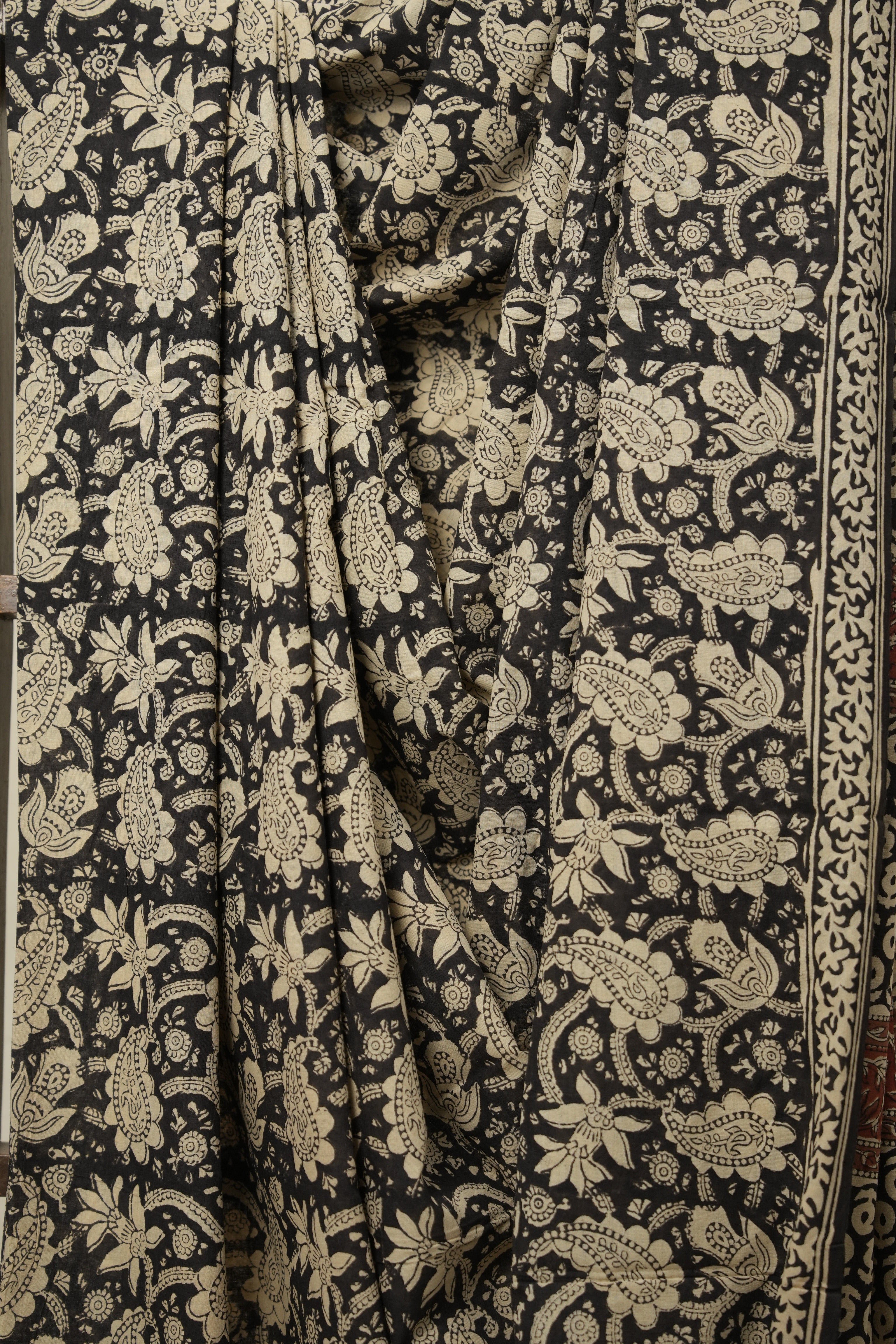 Black HBP Cotton Saree - SRBCS2890