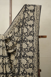 Black HBP Cotton Saree - SRBCS2890