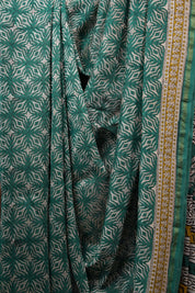 Green HBP Chanderi Cotton Silk Saree With Chanderi Border - SRGCS1164