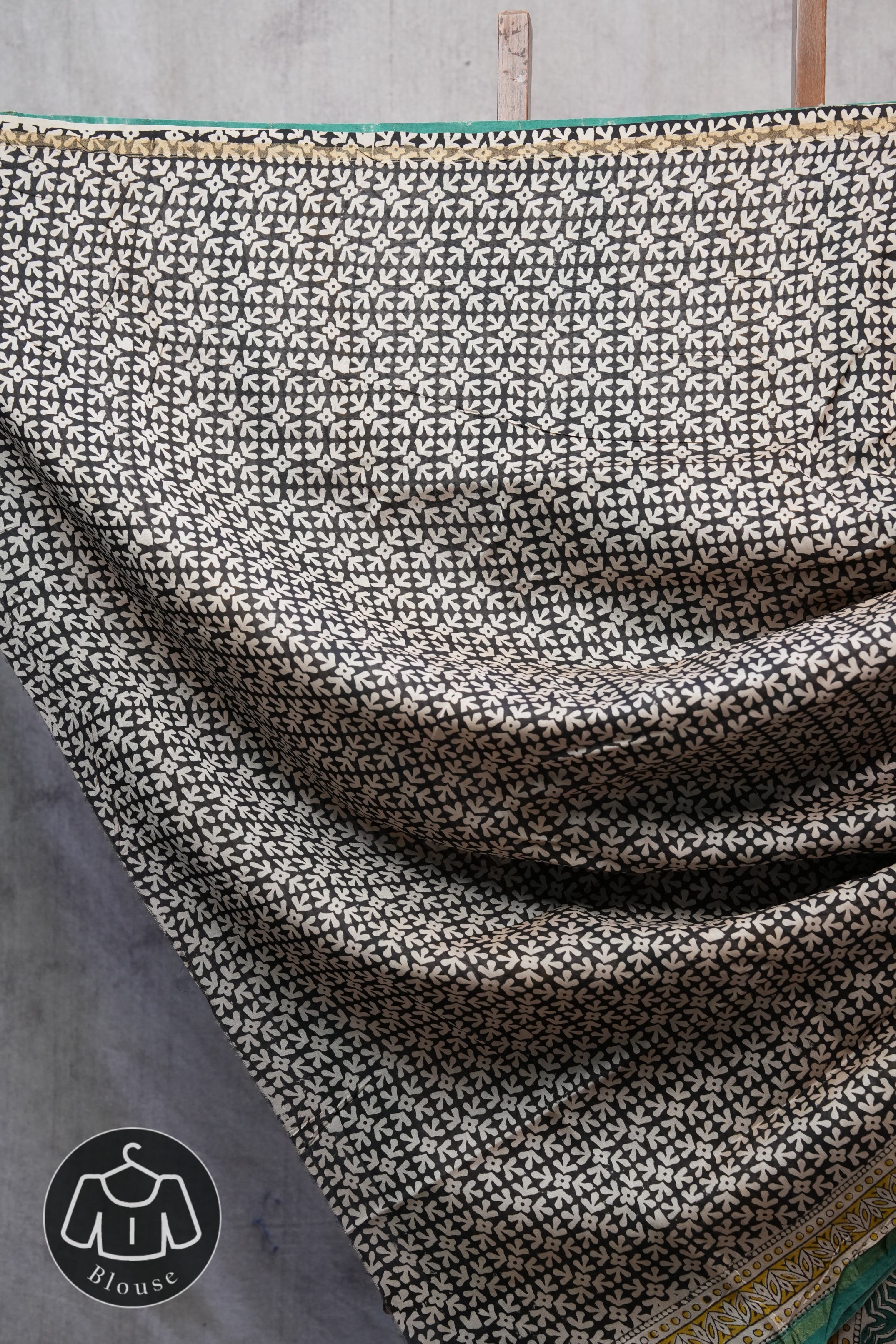 Green HBP Chanderi Cotton Silk Saree With Chanderi Border - SRGCS1164