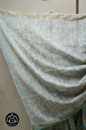 Green HBP Cotton Silk Saree With Maheshwari Border - SRGCSS1232