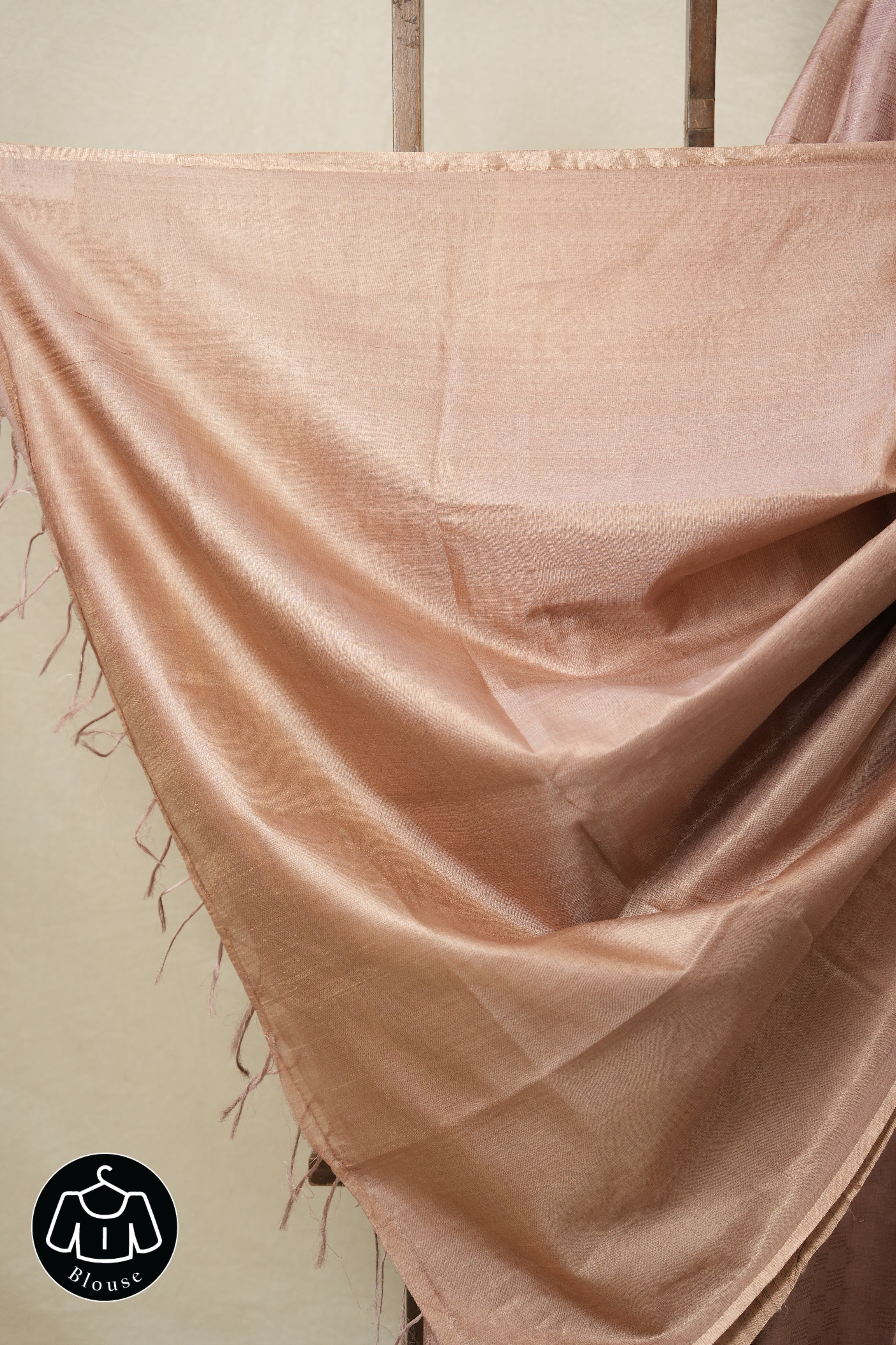 Dusty Pink Tussar Silk Saree - SRDPTSS1566