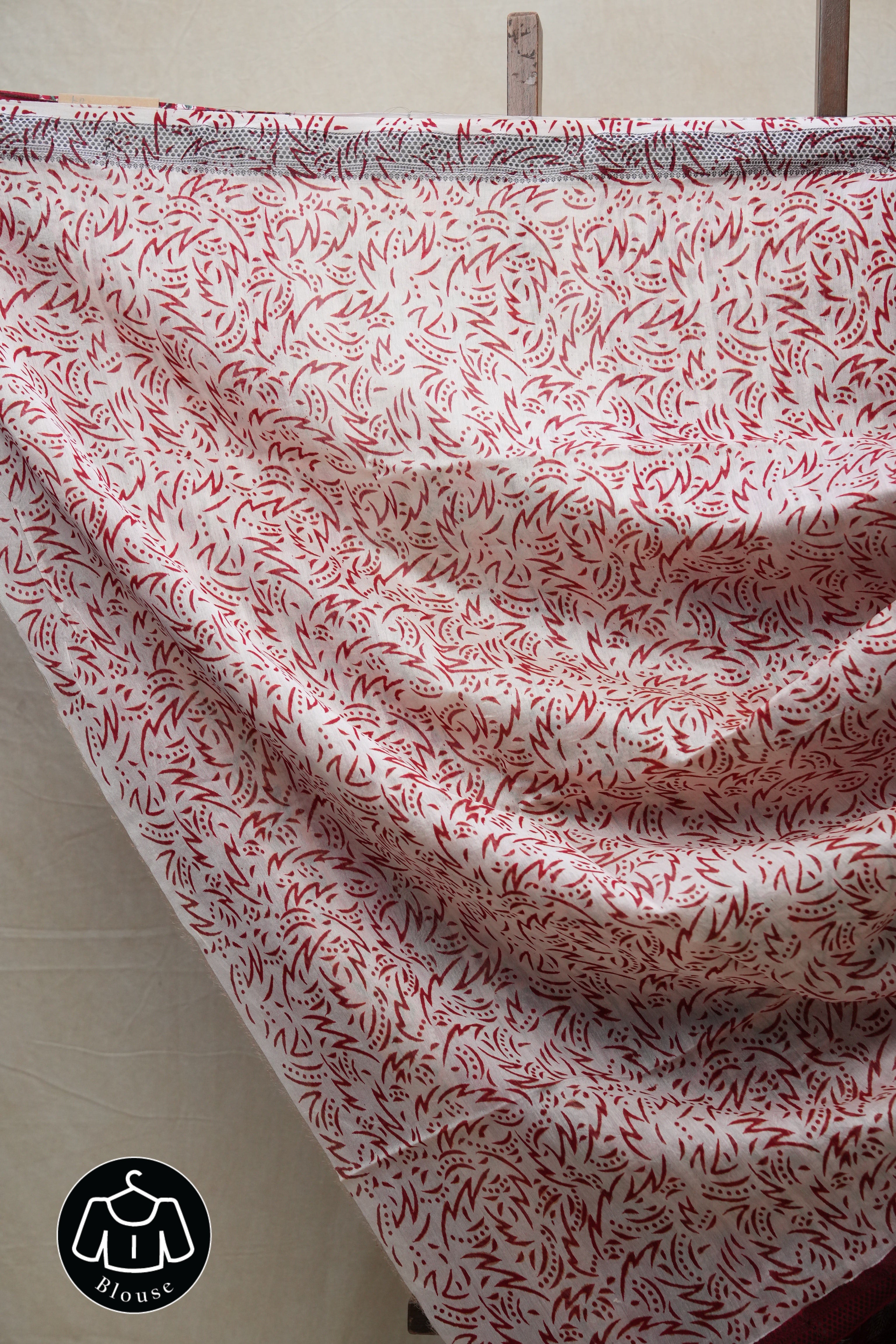 Red HBP Cotton Silk Saree With Maheshwari Border - SRRCSS1233