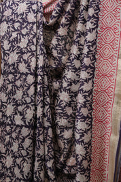 Purple HBP Cotton Silk Saree With Maheshwari Border - SRPCSS1234