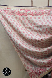 Purple HBP Cotton Silk Saree With Maheshwari Border - SRPCSS1234