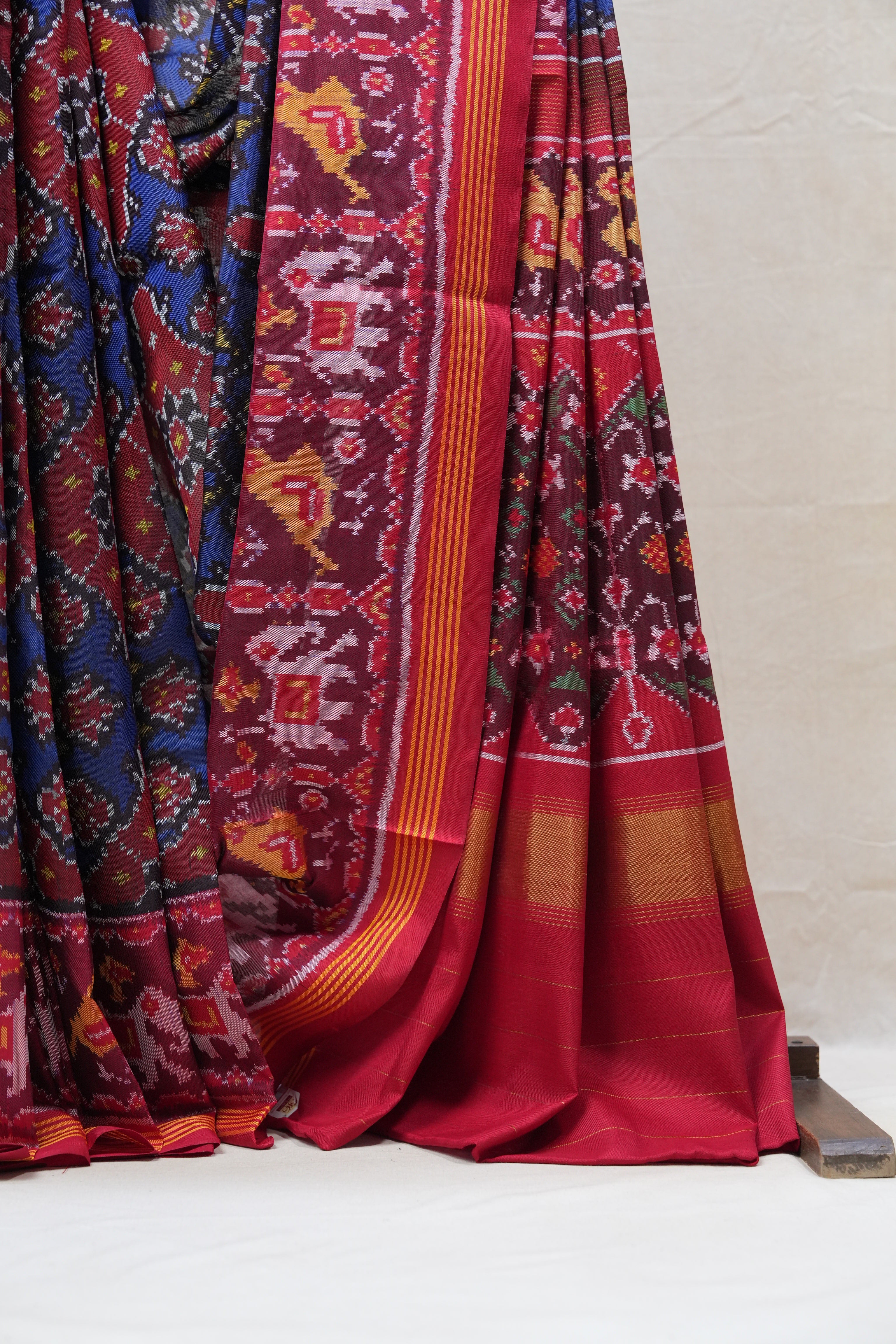 Blue Rajkot Patola Silk Saree - SRBRPSS384