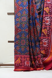 Blue Rajkot Patola Silk Saree - SRBRPSS384